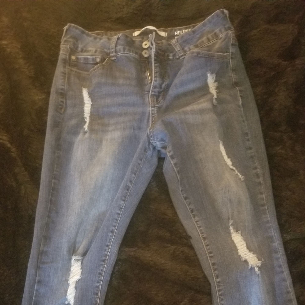 LIT HIGH RISE SKINNY JEANS